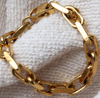 Bold chain bracelet gold