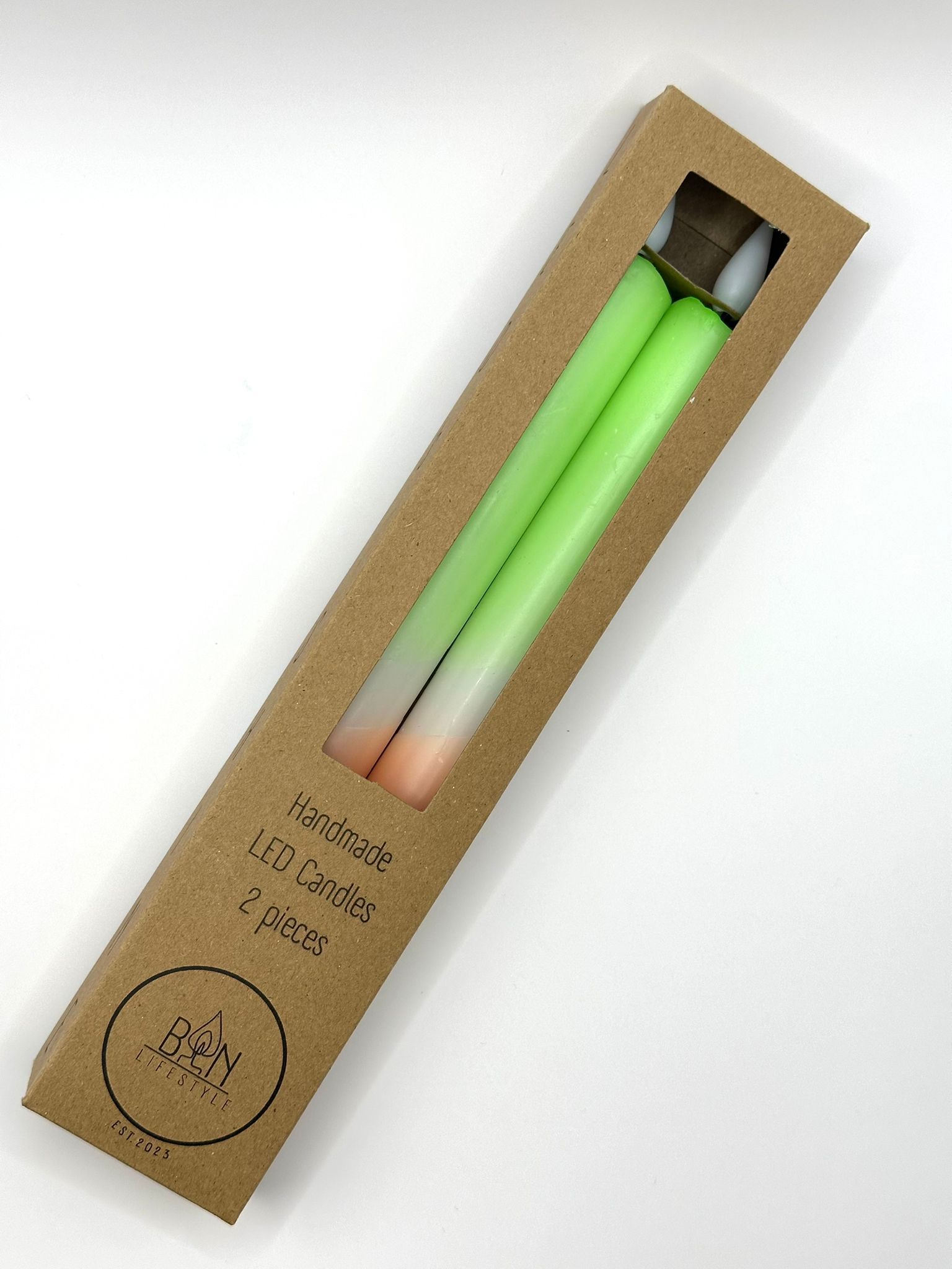 Led kaarsen - Groen/oranje