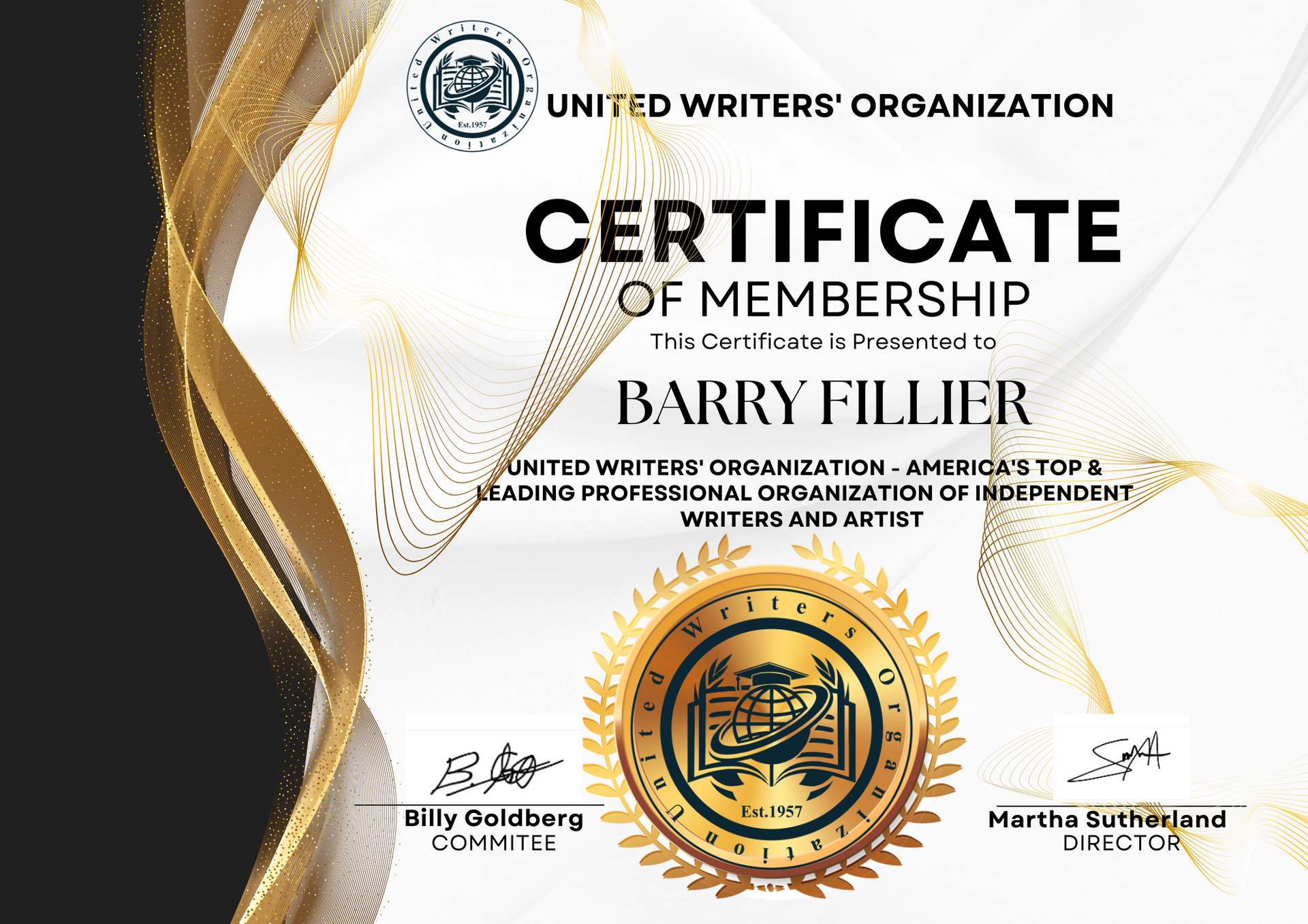United Writers Organization - Barry Fillier