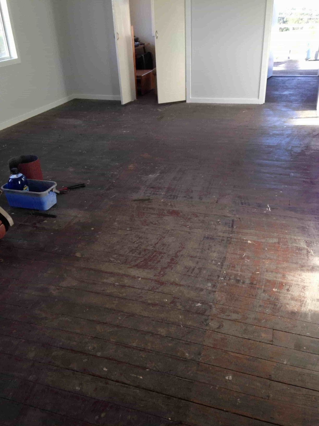 Wood floor sanding — Flooring In Sharon, QLD