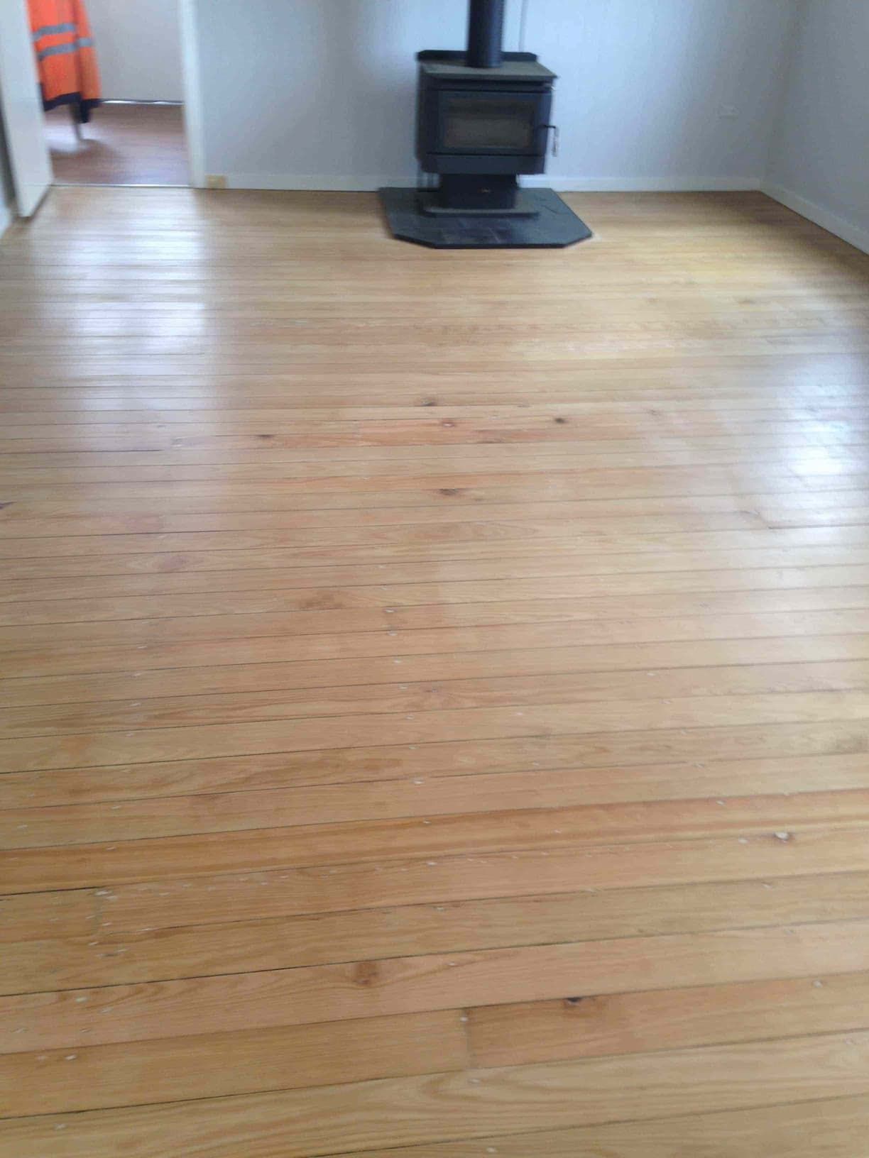 Pine floor sanding — Flooring In Sharon, QLD