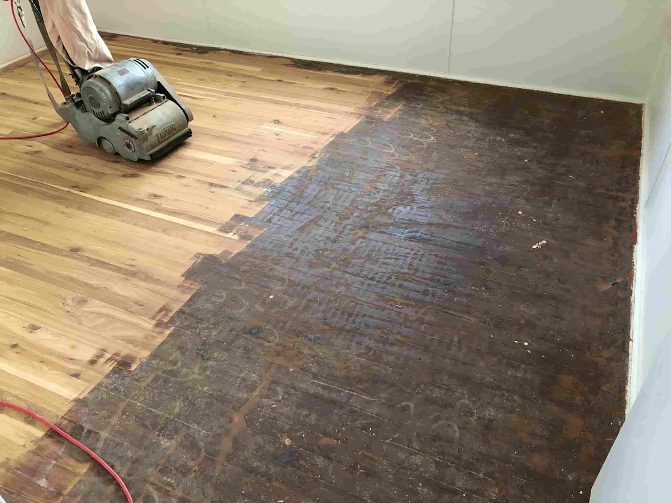 Renovating yellow pine floor — Flooring In Sharon, QLD