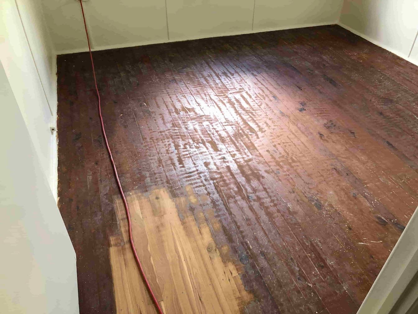 Red oak stain unfinish — Flooring In Sharon, QLD
