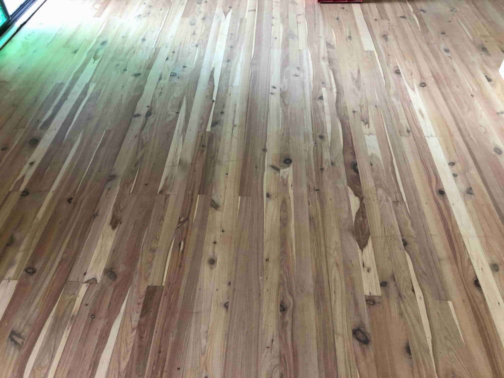 Close look pine flooring — Flooring In Sharon, QLD