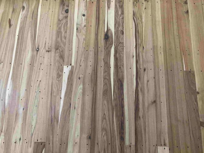 Close look of a natural pine flooring — Flooring In Sharon, QLD