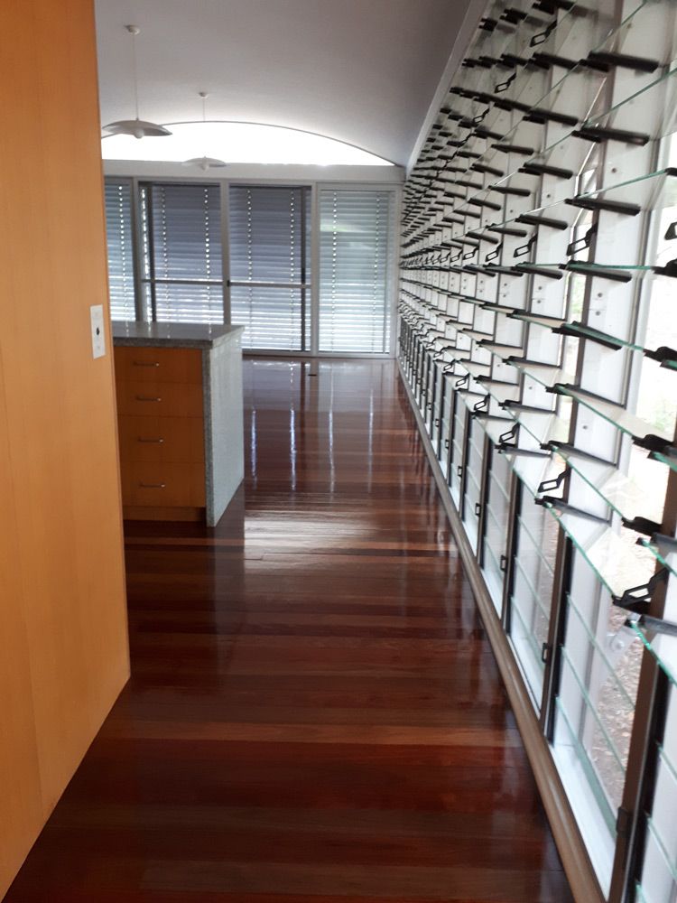 Brown timber flooring — Flooring In Sharon, QLD