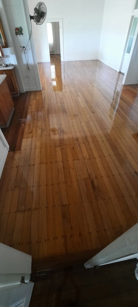 Nice old hoop pine floor — Flooring In Sharon, QLD