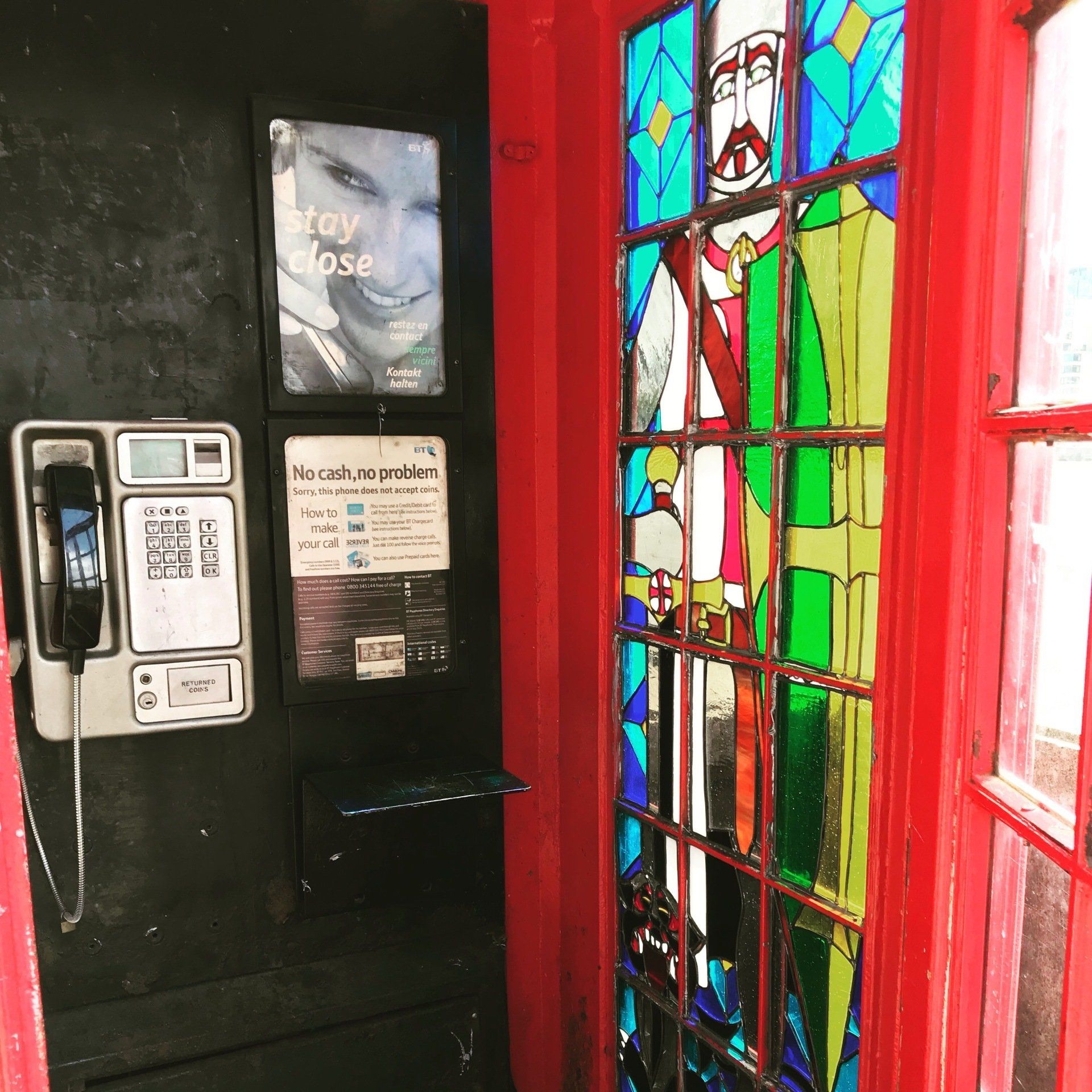 Temple telephone box