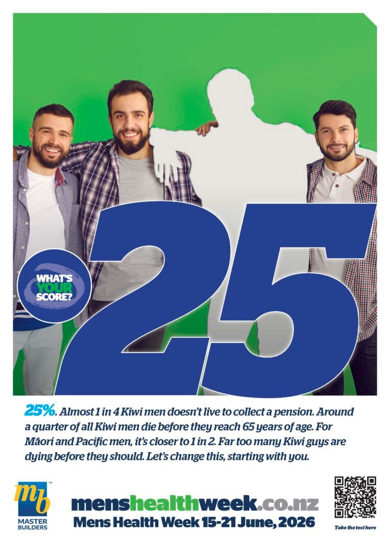 1 in 4 Kiwi men don't make it to retirement