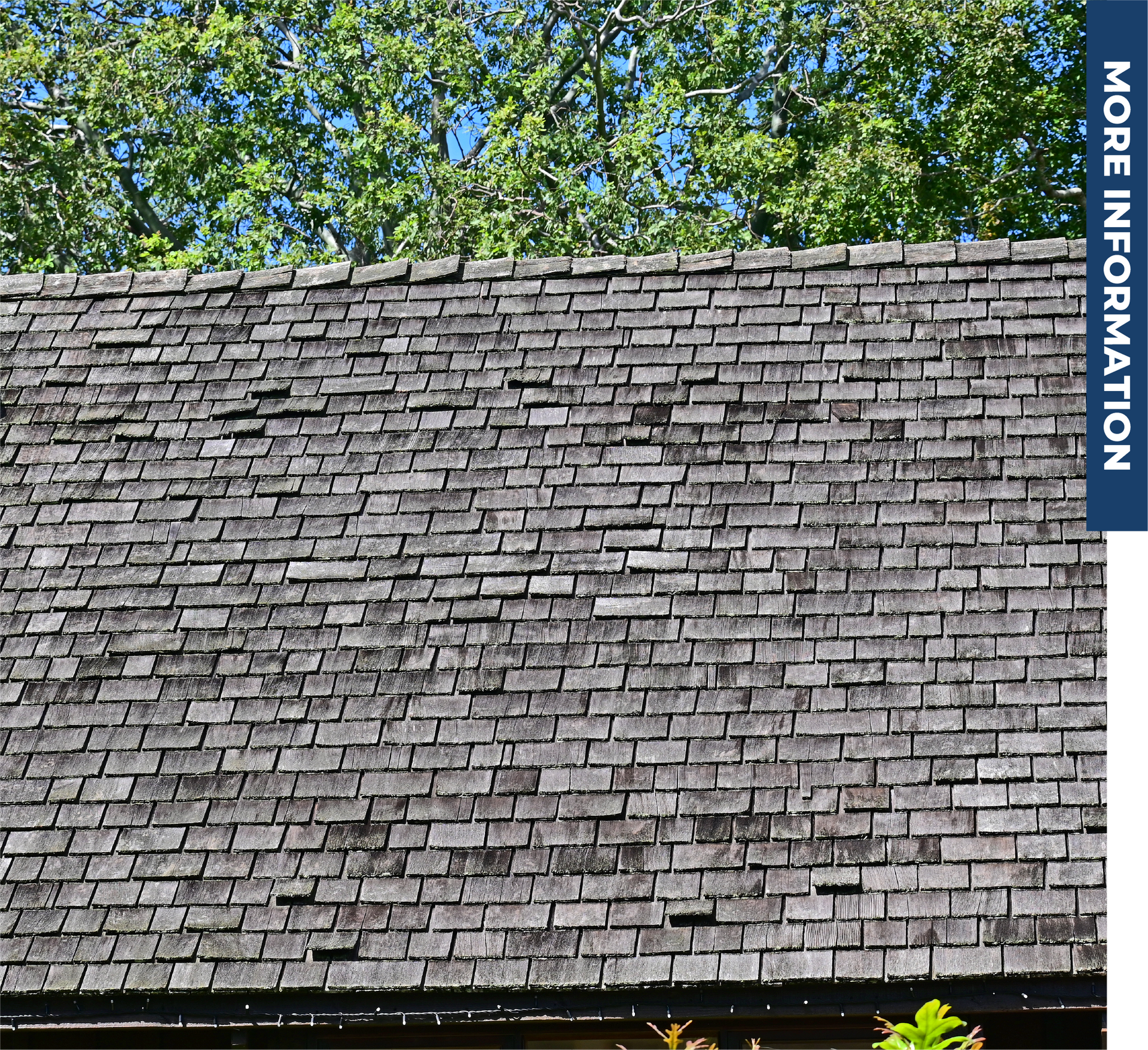 A picture of a roof with the words 