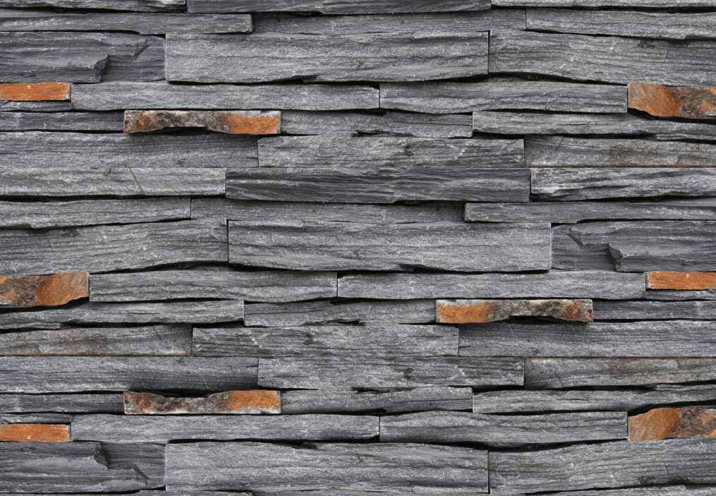 natursteinpaneele aus graphit und schwarz