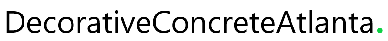 DecorativeConcreteAtlanta logo with black text and a green dot on a white background