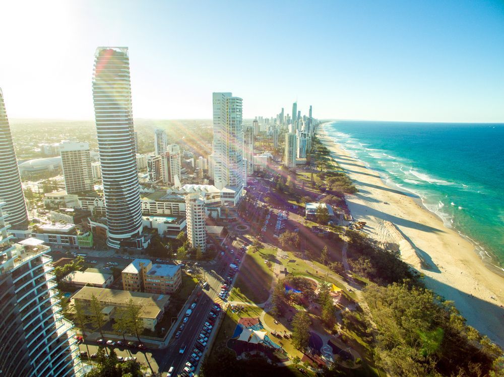 An Aerial View of a City With Tall Buildings and a Beach — Killiby & Co Roofing Pty Ltd In Palm Beach, NSW