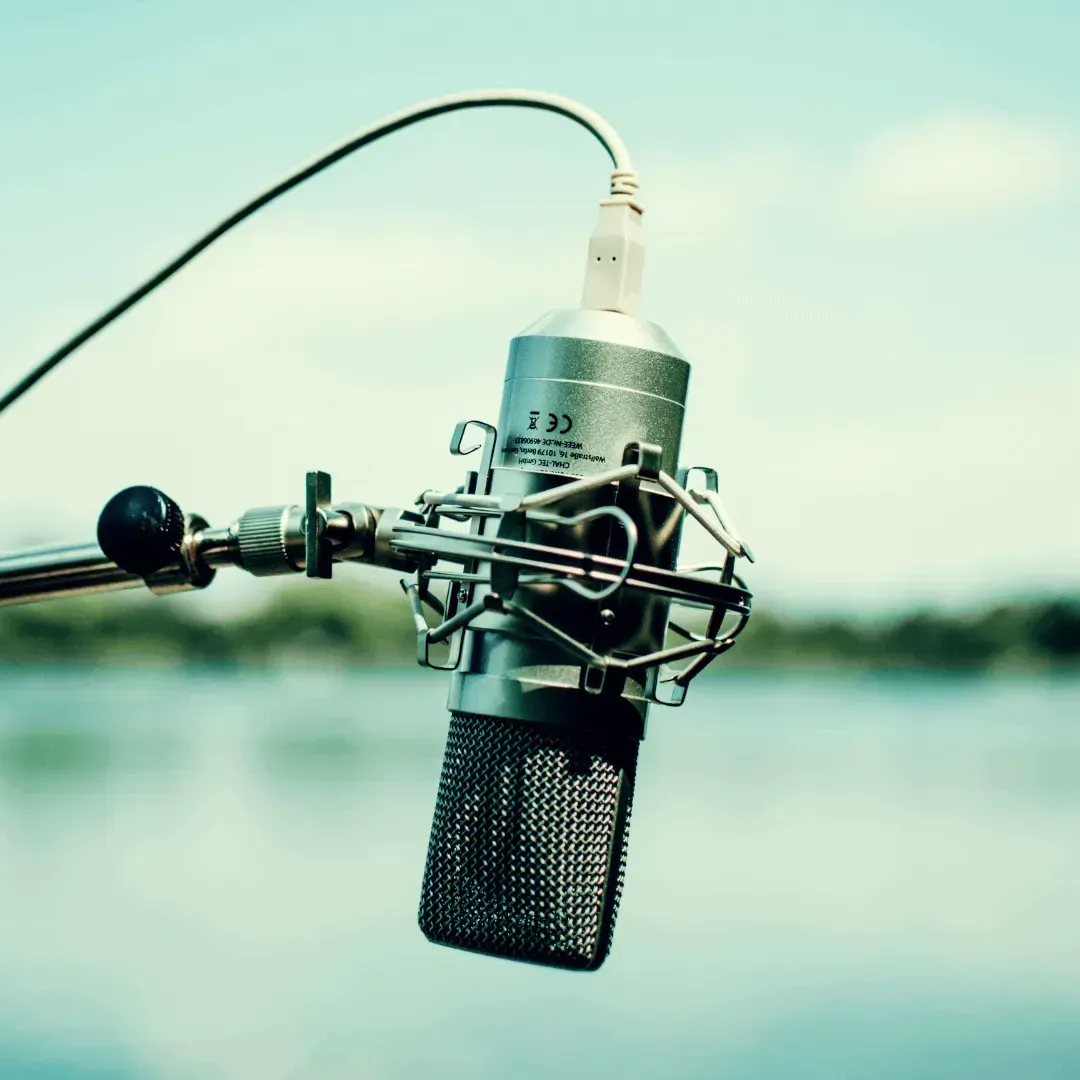 A close up of a microphone with a cable attached to it