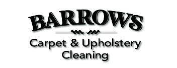 Logo for Barrows Carpet & Upholstery Cleaning, black text on white background.