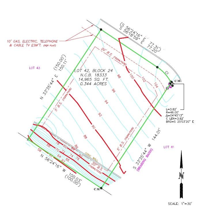 Topographic Survey | Westar Alamo Land Surveyors - San Antonio, Texas