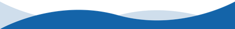 A blue mountain with a white circle in the middle on a white background.