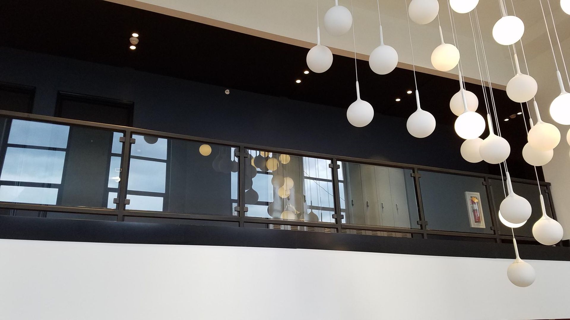 steel structure glass railing