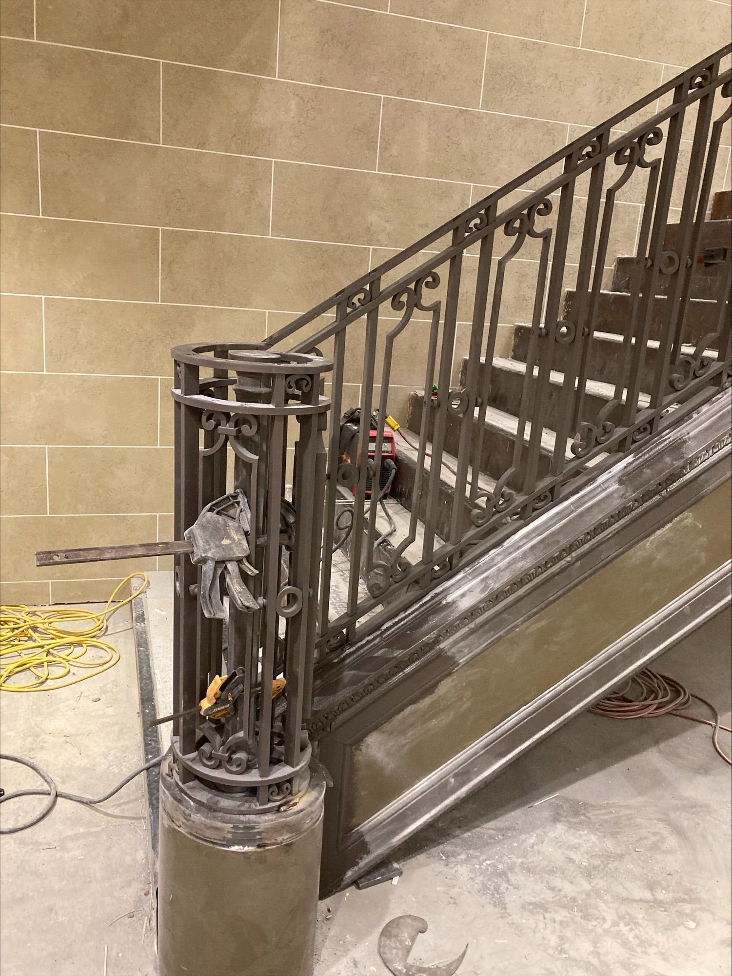 custom steel fabrication decorative railing
