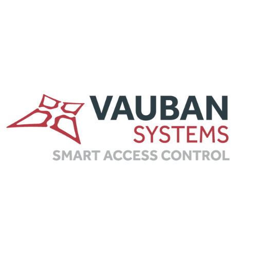 Le logo de vauban systems est une société de contrôle d'accès intelligent.