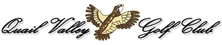Logo: "Quail Valley Golf Club" text with a bird graphic in the middle.