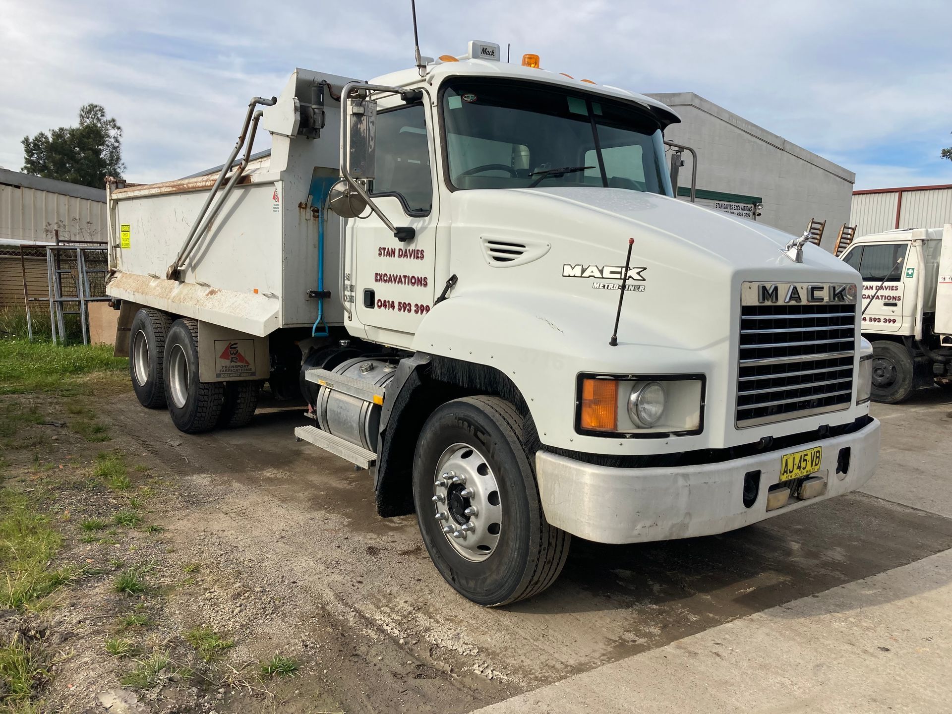 White Mack Truck — Stan Davies Excavations in Glendale, NSW