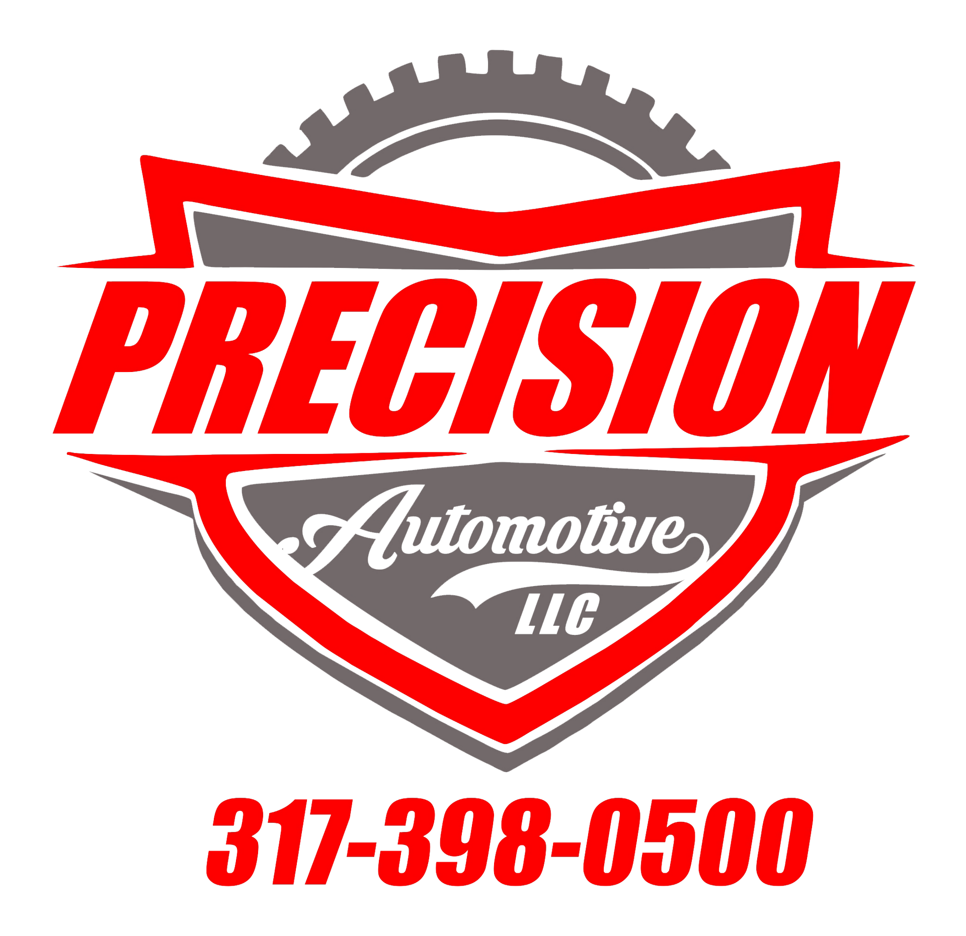 Logo for Demo Auto Repair: text with a gear icon, red and navy colors.