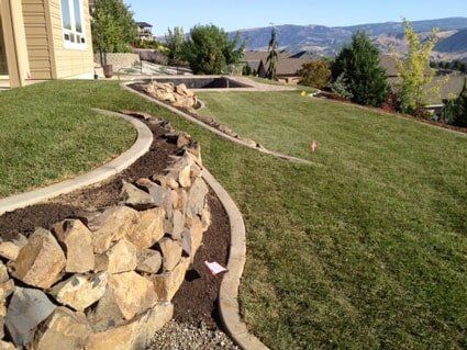 Lawn with Stone Bricks — Landscape Contractors in East Wenatchee, WA