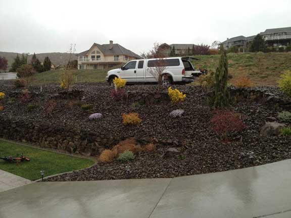 Lawn with Vehicle — Landscape Contractors in East Wenatchee, WA