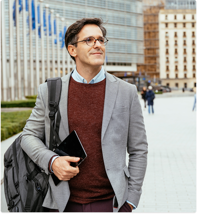 Federal employee on a walk