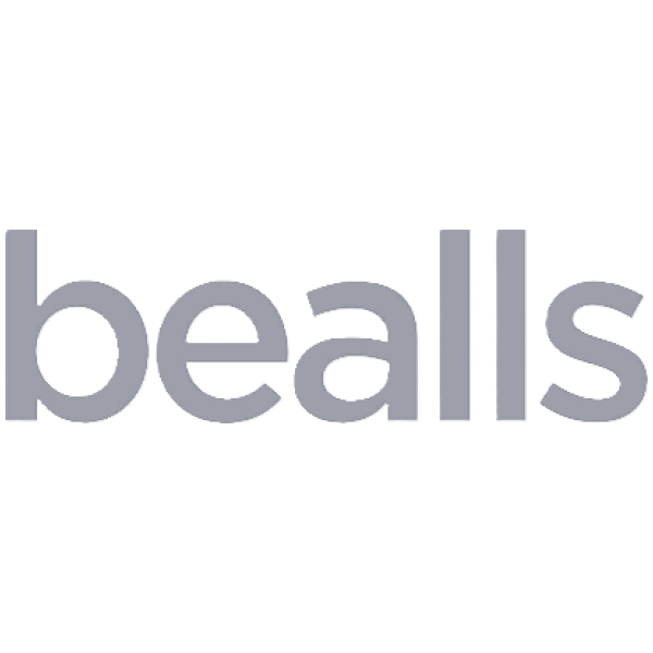 A logo for a company called bealls on a white background.