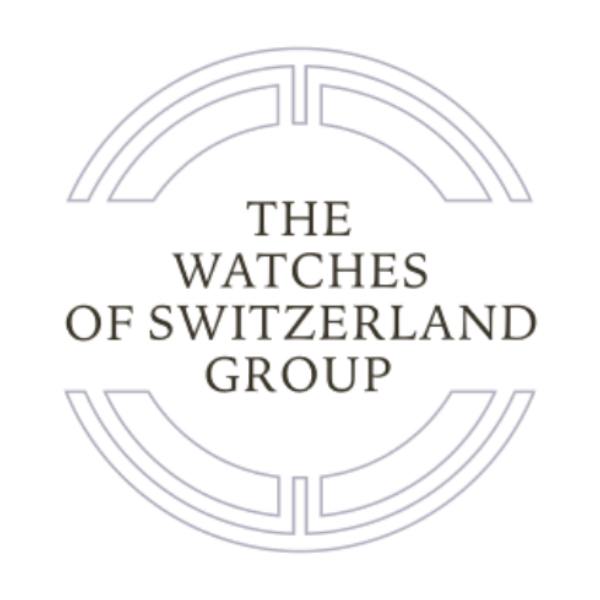 A logo for the watches of switzerland group
