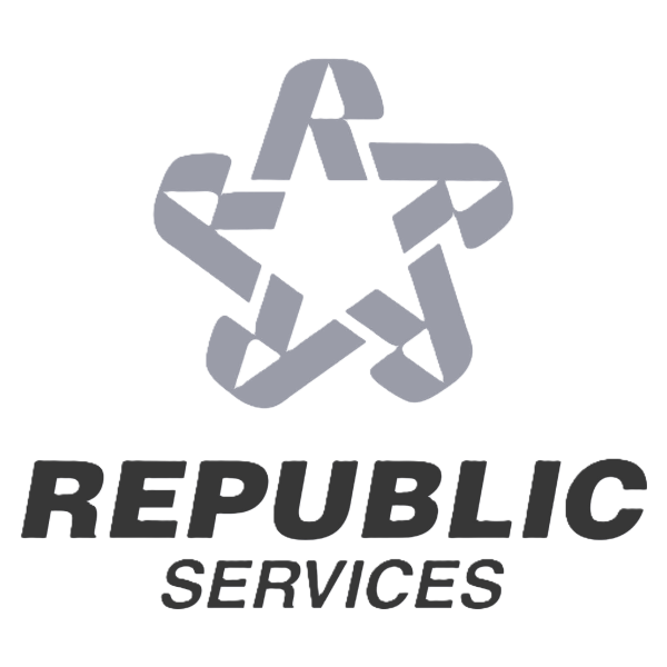 Republic services logo with a star in the middle