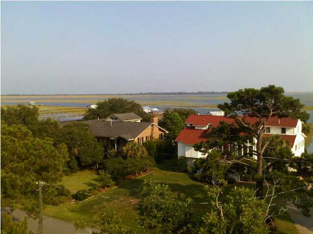 looking down on houses
