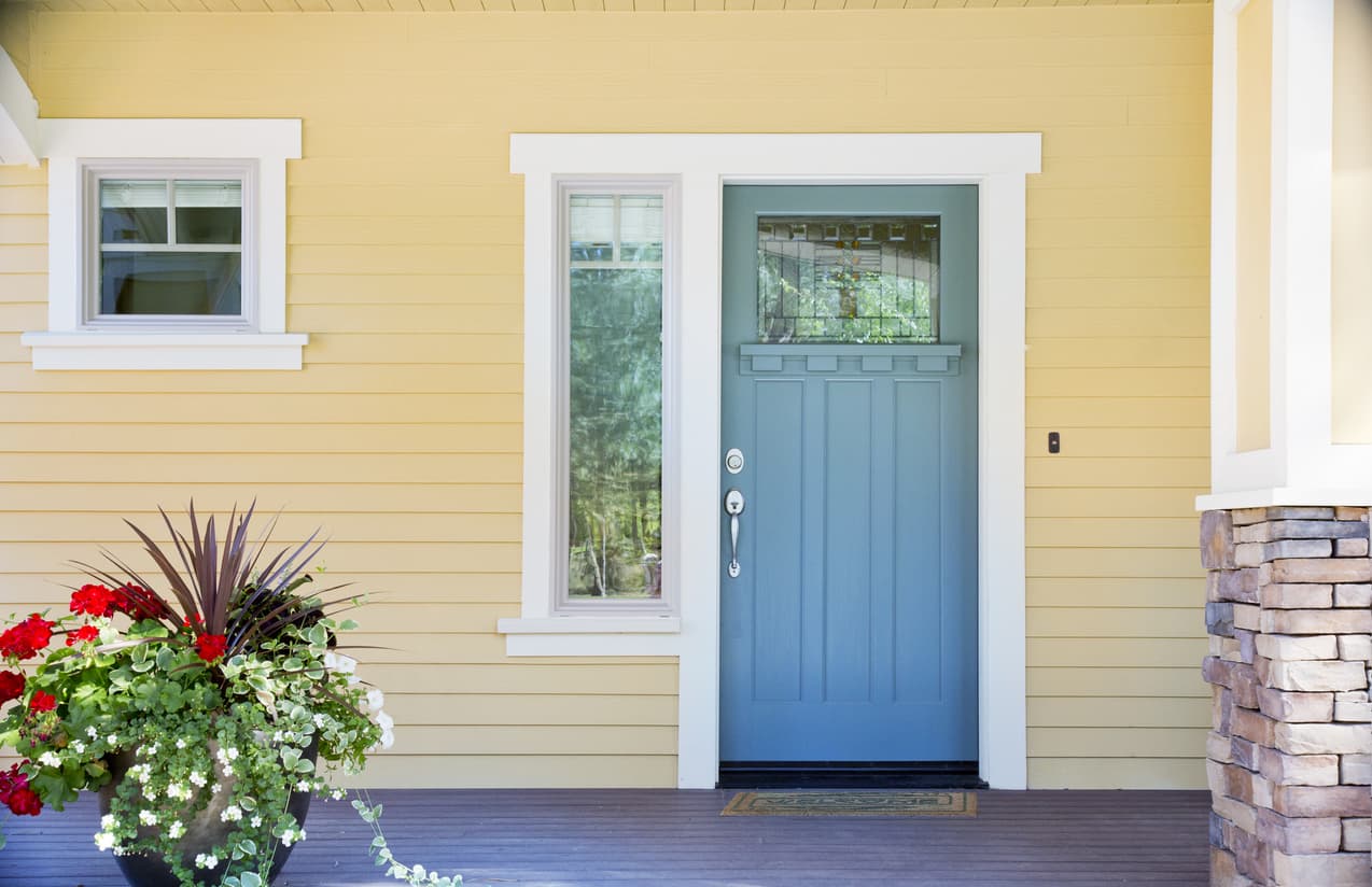 blue door