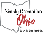 The logo for simply cremation ohio by o.r. woodyard co.