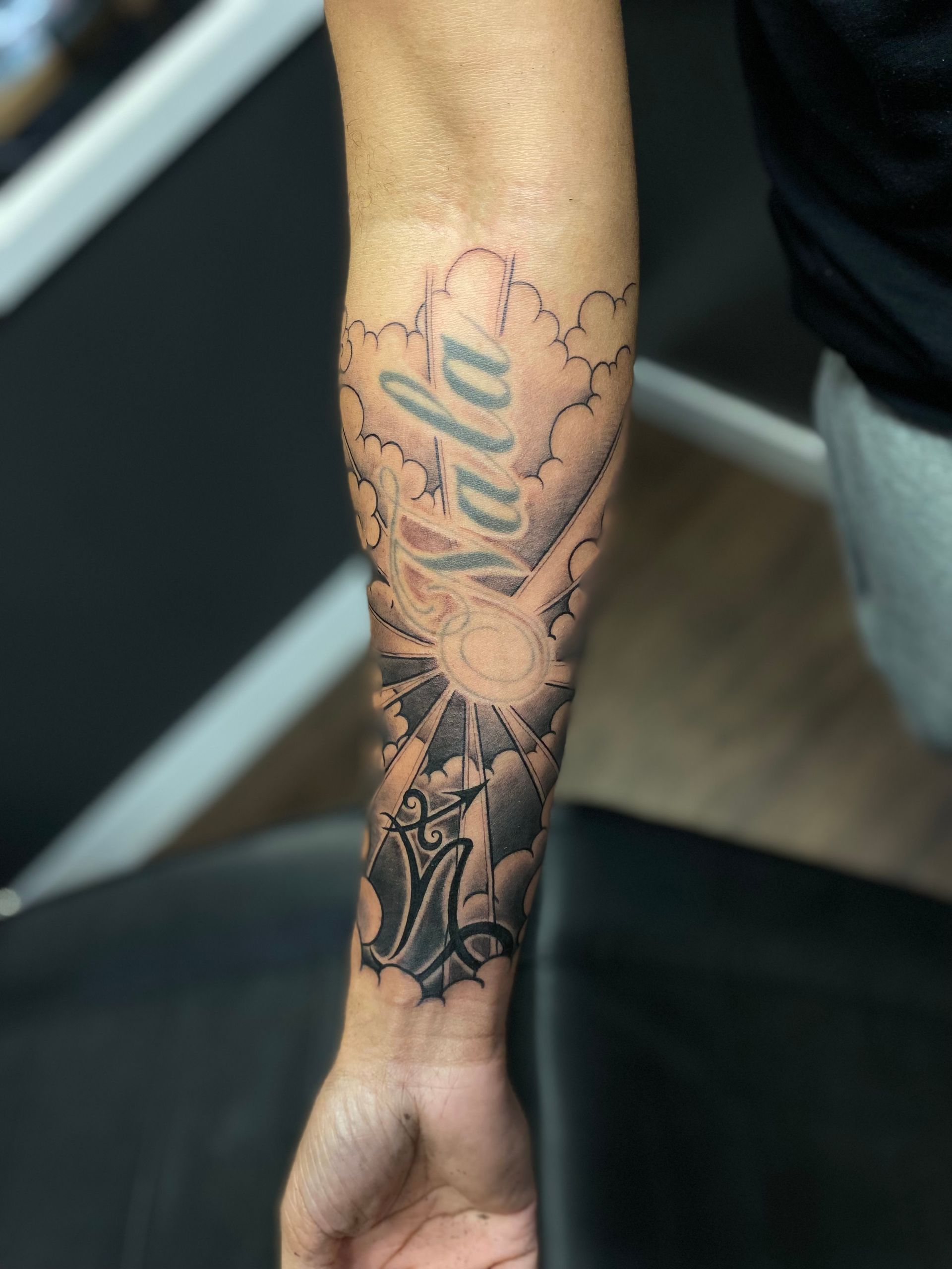 Forearm tattoo with 