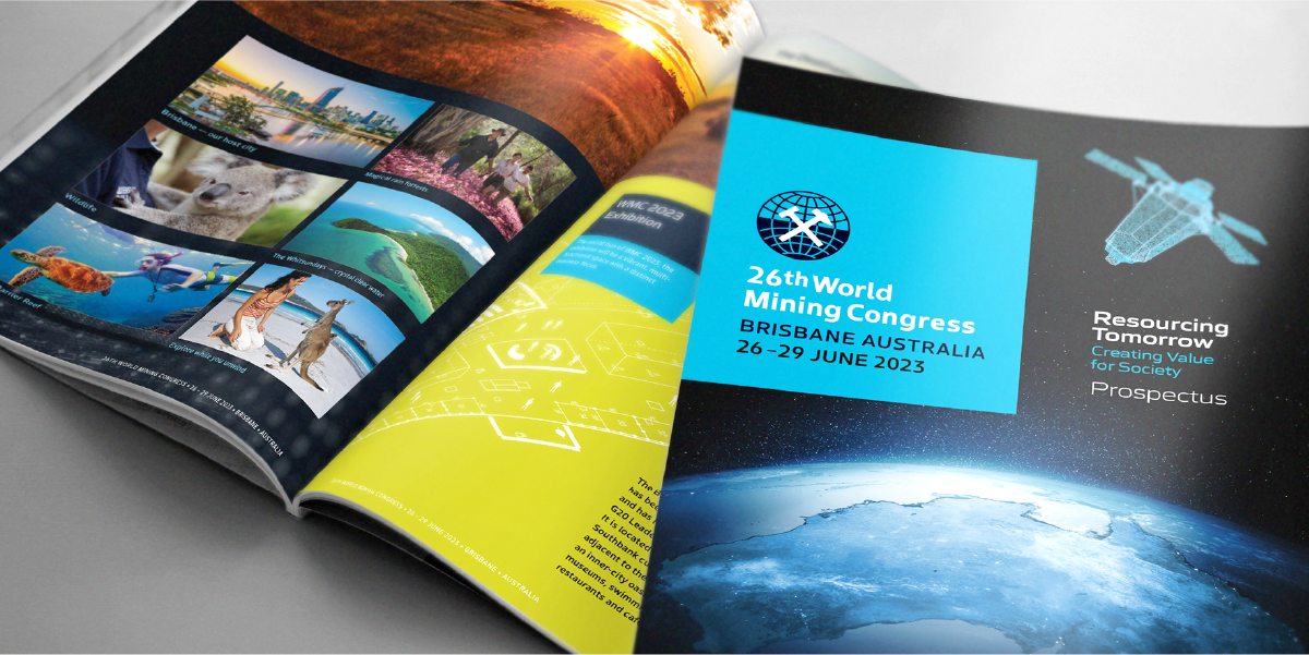 Prospectus for the 26th World Mining Congress – part of the Willmore Design branding for the conference