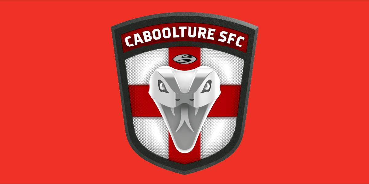 The Caboolture SFC Badge – part of the Willmore Design branding for a sports club