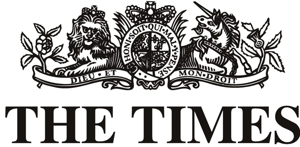 A black and white logo for the times newspaper