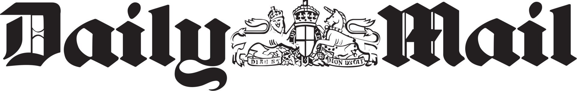 A black and white logo for the daily mail