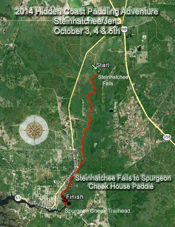 An aerial view of the 2014 hidden coast paddling adventure