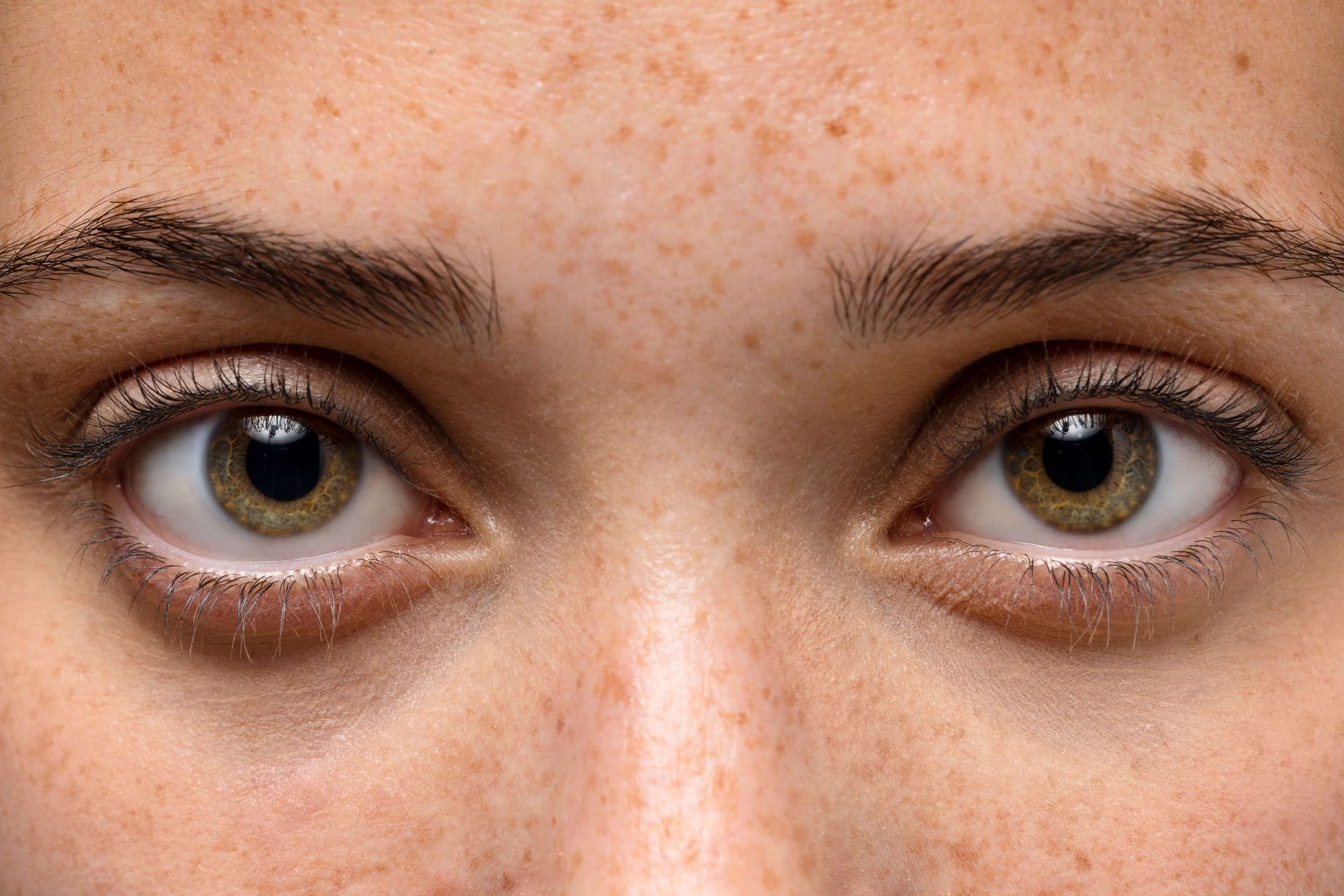 Close-up of a person's eyes, representing the eye movement desensitization and reprocessing (EMDR) therapy process.