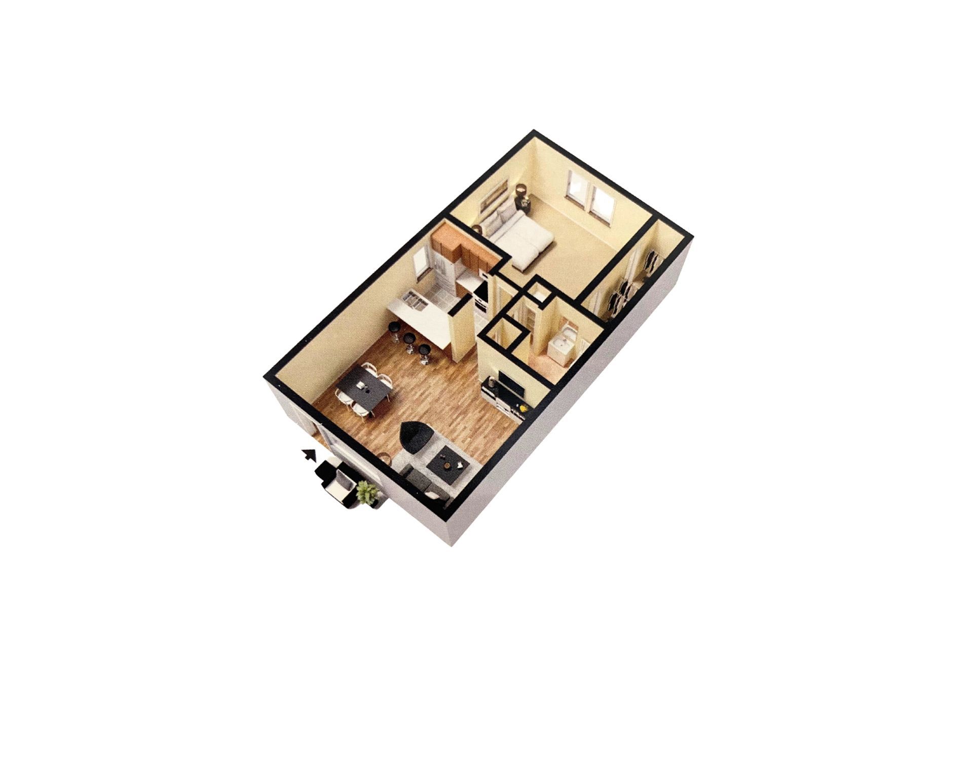 1 BED FLOOR PLAN