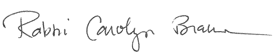 Rabbi Carolyn Braun signature