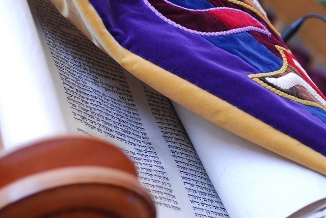 Photo of a Torah scroll