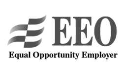 A black and white logo for equal opportunity employer