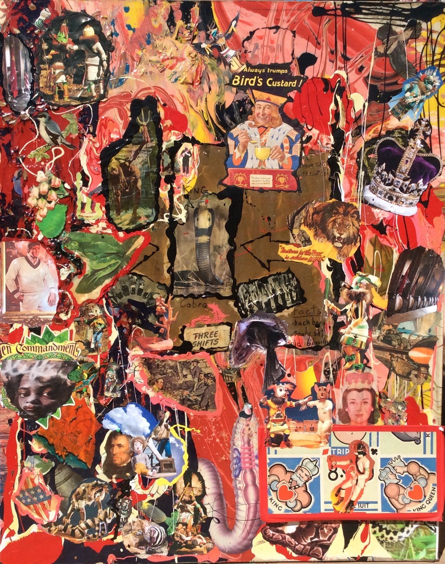 A collage of images with a sign that says ' a ' on it