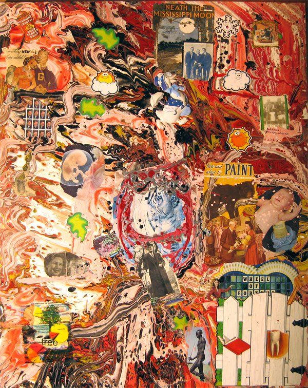 A painting with the word paint on it