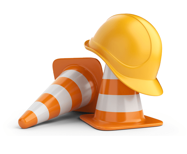 Traffic cones and hardhat - Driveway Contractors & Construction in Middleboro, MA